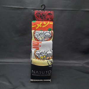 BN Naruto Shippunden Collection 6 pk men's crew socks size 8-12